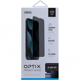 Защитное стекло с фильтром конфиденциальности Uniq Optix Privacy для iPhone 13 Pro Max (2.85D, олеофобное покрытие)