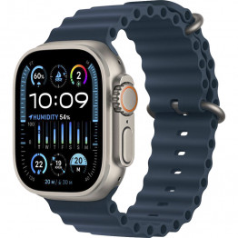 Умные часы Apple Watch Ultra 2 49мм Титан Серебряный / Silver / Ремешок синий Ocean band 