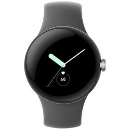 Умные часы Google Pixel Watch, Wi-Fi Серебристый / Silver ремешок Угольный