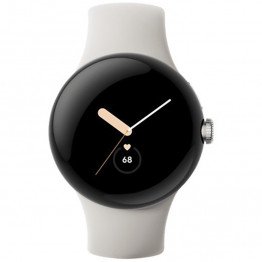 Умные часы Google Pixel Watch, Wi-Fi Светлый серебристый / Light silver / ремешок Мел