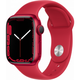Умные часы Apple Watch Series 7 GPS 41мм Aluminium Case / Sport Band / Красный / (PRODUCT)RED