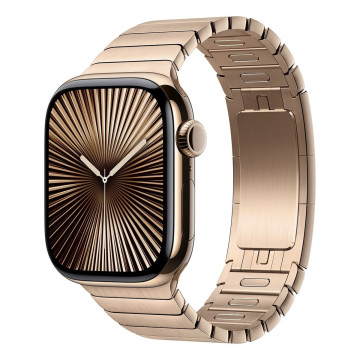 Apple Watch Series 10, 46мм золотой титан / Gold Titanium / браслет из звеньев золотой титан / Link Bracelet Gold