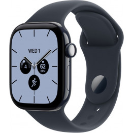 Apple Watch Series 12, 42мм Полуночный синий / Night Blue Ceramic, силиконовый спортивный ремешок Темно-синий / Sport Band Sand Navy Blue