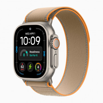 Apple Watch Ultra 4 49мм натуральный титан / Natural Titanium / Миланский браслет натуральный титан / Titanium Milanese Loop Natural