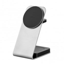 Беспроводное зарядное устройство uBear Level Pro, 25Вт, MagSafe Silver Серебристый / Silver