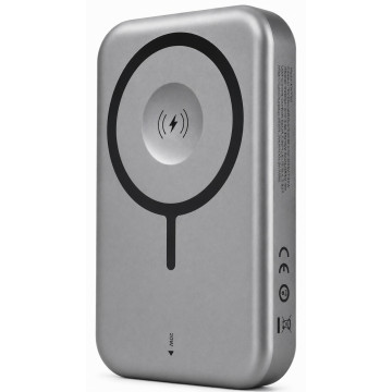 Powerbank Gurdini 3in1 Smooth Series Wereless Magnetic Charge (Apple Watch Charging) 20W Gray Серый / Gray