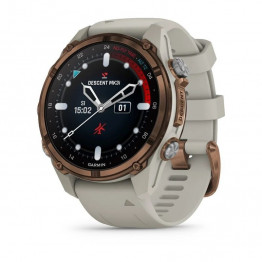 Умные часы Garmin Descent Mk3i 43мм Титановый корпус Бронзовый, Силиконовый ремешок Серый / Bronze