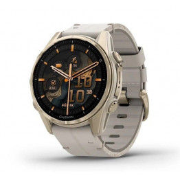 Умные часы Garmin Fenix 8 43мм Бежевый / Amoled Sapphire Soft Gold Leather